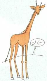 Рисуем жирафа акварелью